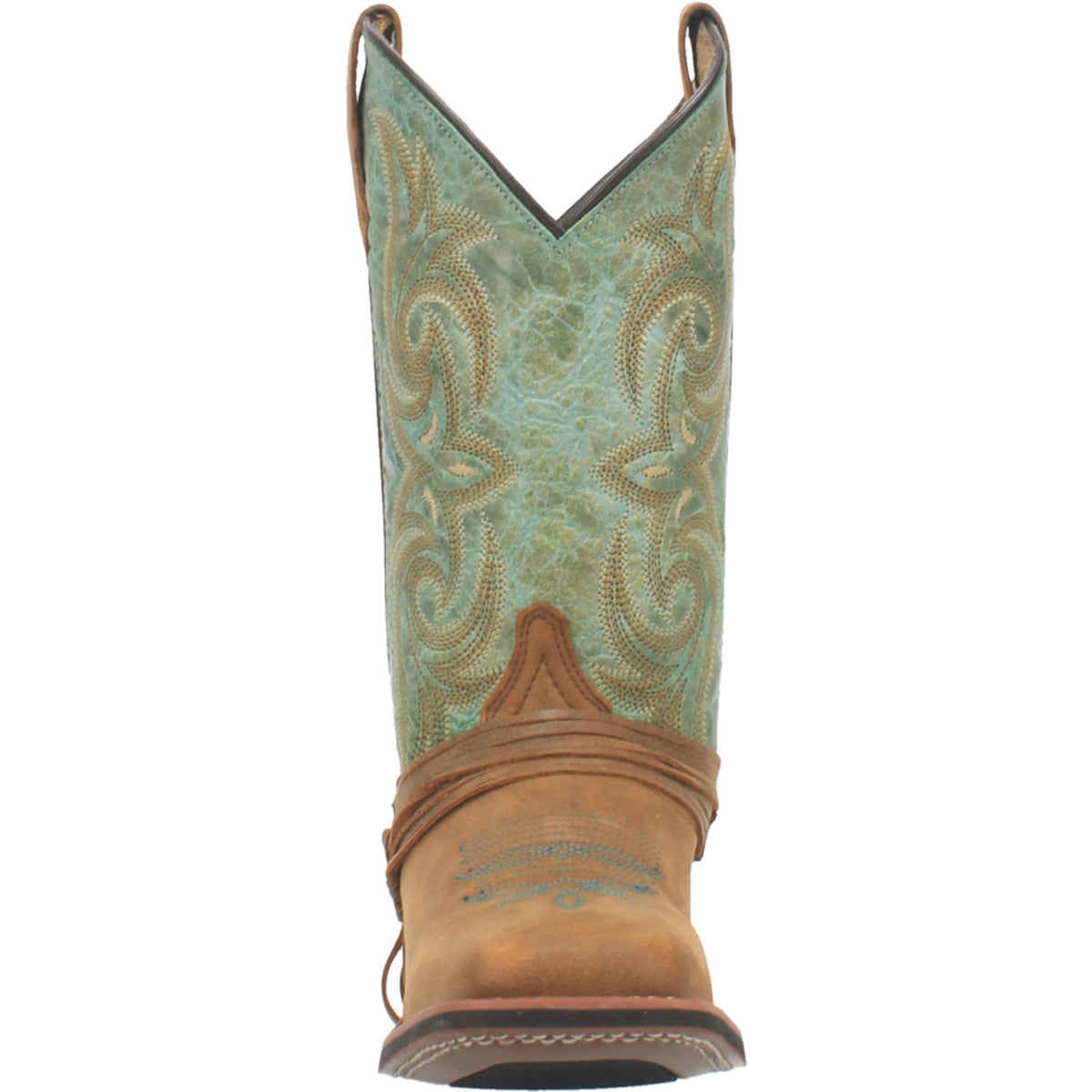 Laredo Sadie Tan/Turquoise Square Toe