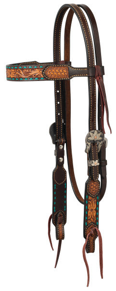 Floral Buckstitch Band Headstall