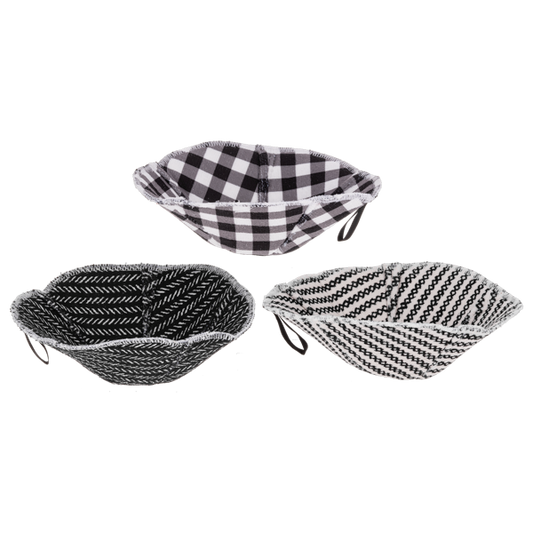 Ganz Black & White Reversible Bowl Cozy