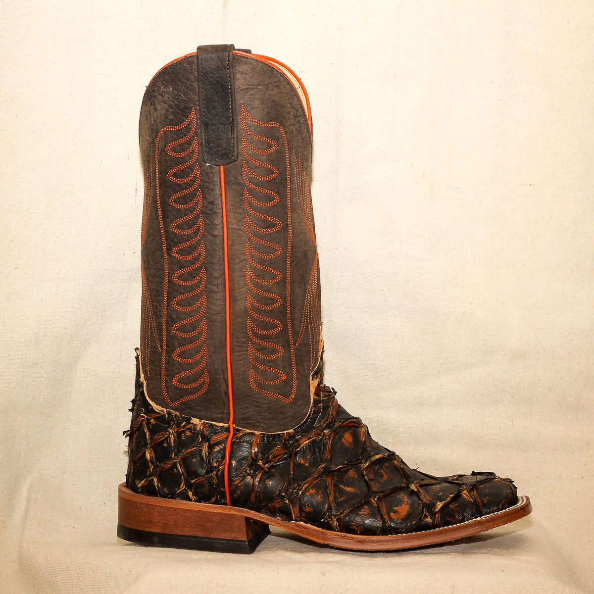 Anderson Bean Arapaima/Bison with Orange Stitch