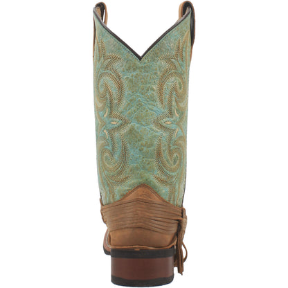Laredo Sadie Tan/Turquoise Square Toe