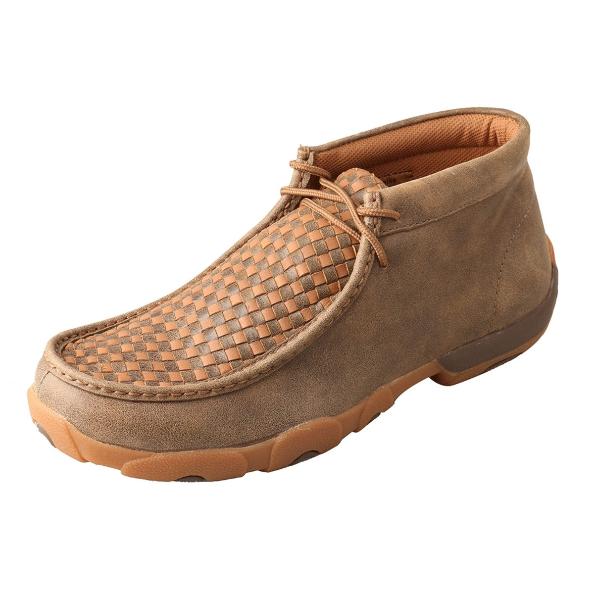 Twisted X Chukka Bomber Brown/Tan Basketweave
