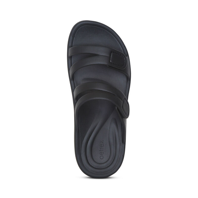 Aetrex Janey Sport Slide Black