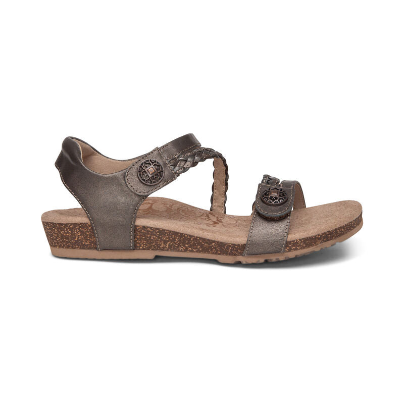 Aetrex Jillian Q Braid Bronze