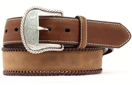 Nocona Brown Lace Edge Belt
