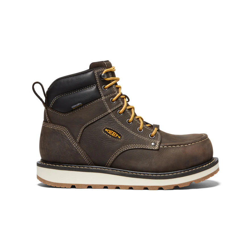 Keen Cincinnati 6" Wedge Dark Chocolate Composite Toe Waterproof EH