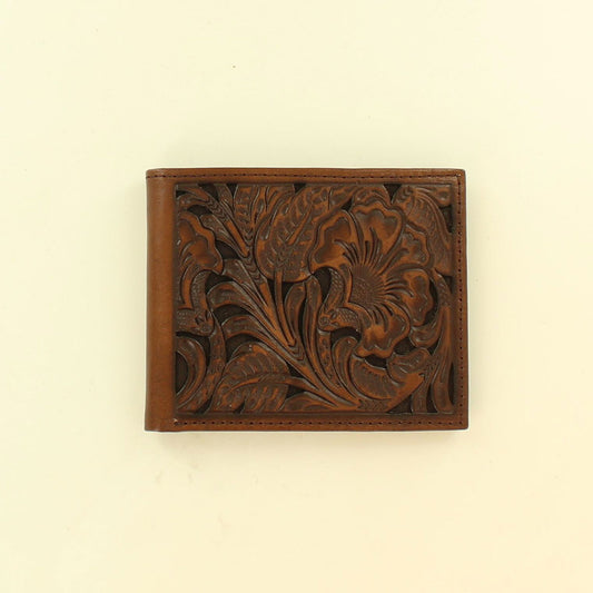 Ariat Brown Flower Embossed Bifold Wallet