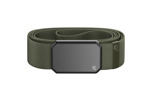Groove Belt Gun Metal Olive