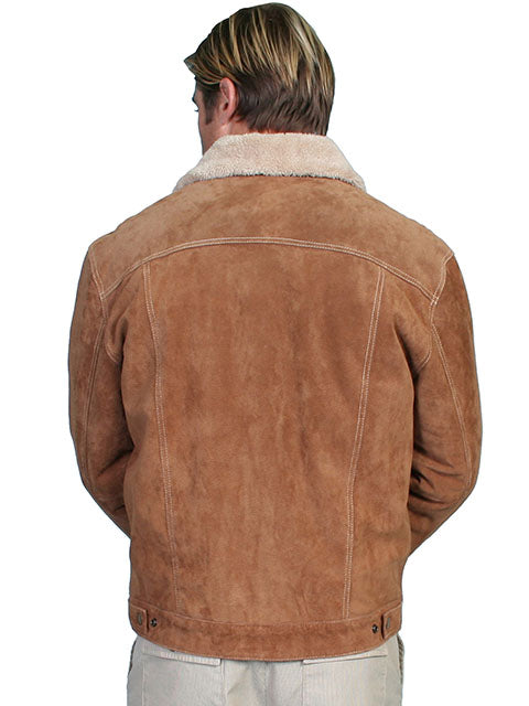 Scully Boar Suede Jacket Cafe Brown