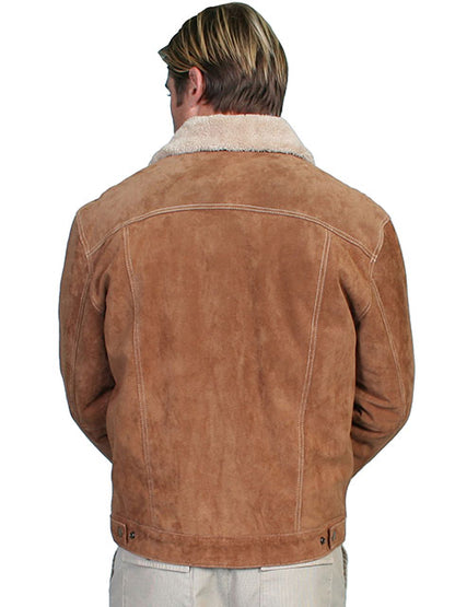 Scully Boar Suede Jacket Cafe Brown