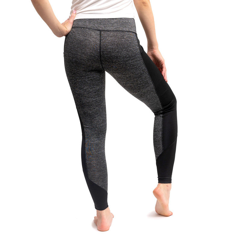 Fitkicks Crossover Colorblocked Leggings Gray