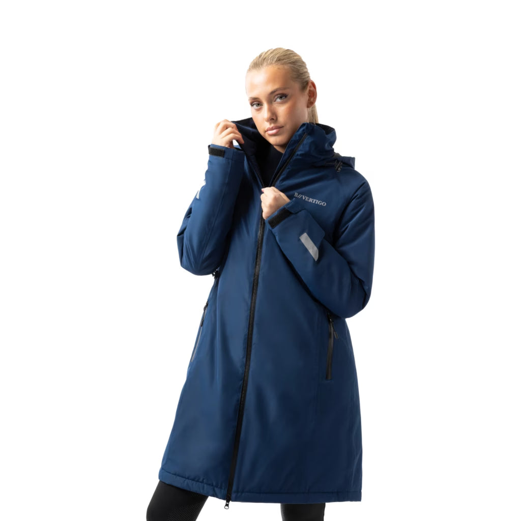B Vertigo Joanna Womens Padded Raincoat Navy
