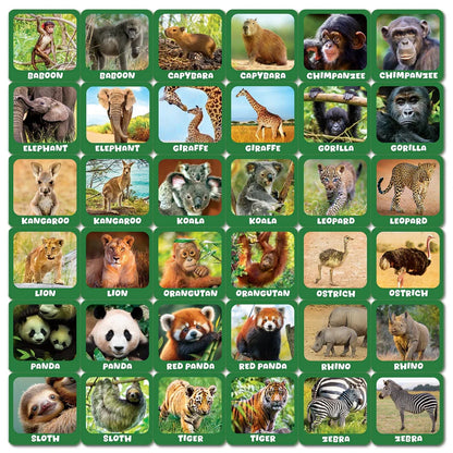 Leanin Tree Jr Zoo Keeper Animal Babies Matching Game