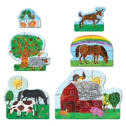Leanin Tree Eric Carle 6 Shaped Puzzles