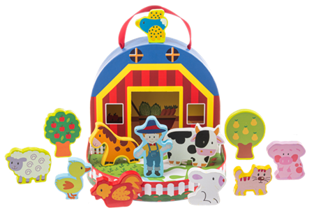 Ganz Wooden Farm Playset in Case