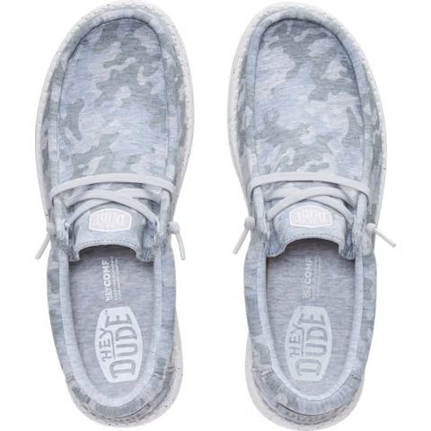 Hey Dude Wally Stretch Jersey Camo Light Grey/Multi