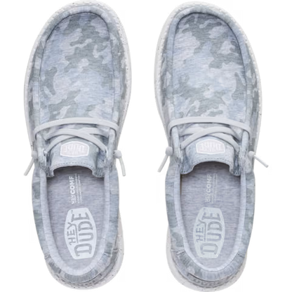 Hey Dude Wally Stretch Jersey Camo Light Grey/Multi