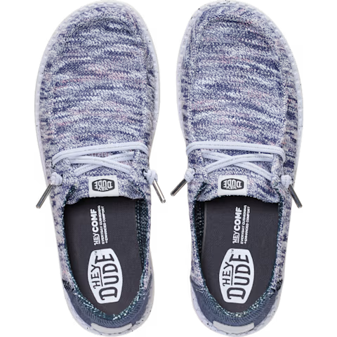 Hey Dude Wendy Knit Shimmer Light Grey/Multi