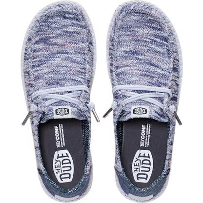 Hey Dude Wendy Knit Shimmer Light Grey/Multi