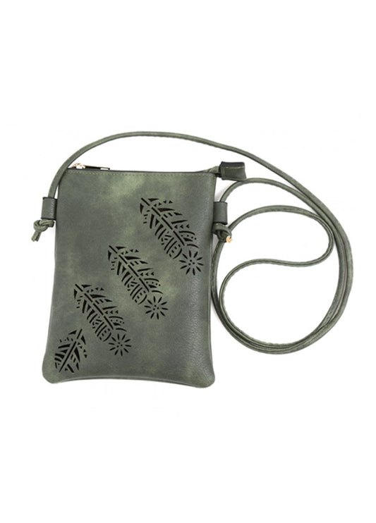 Shine Mark Accessories Feather Crossbody Bag