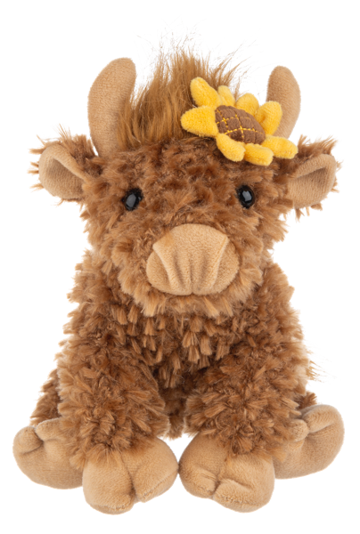 Ganz 9" Sunny Bloom Highland Cow