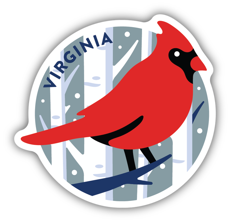 Stickers Northwest Winter Cardinal Virginia
