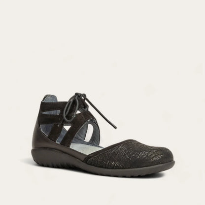 Naot Kata Black Crackle Velvet Combination