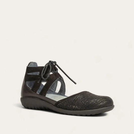 Naot Kata Black Crackle Velvet Combination