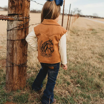 Shea Baby Horseshoe Suede Vest