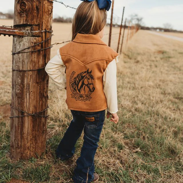 Shea Baby Horseshoe Suede Vest