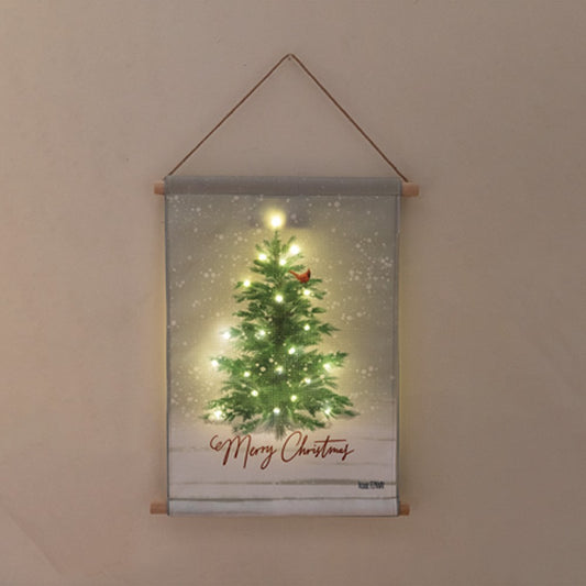 Manual Holiday LED Tree Wall Hanging