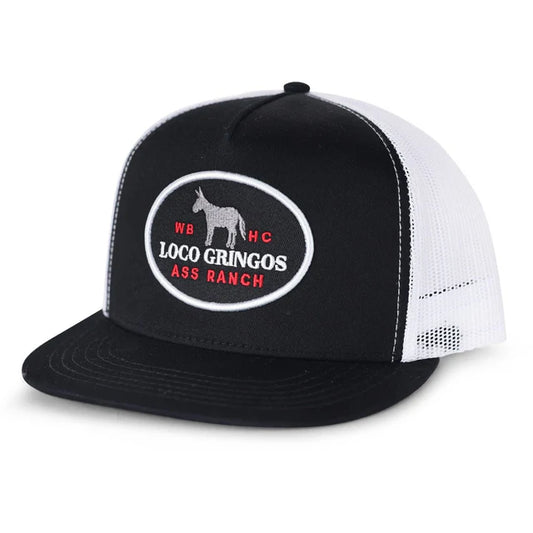 Whiskey Bent Loco Gringos Trucker Black/White