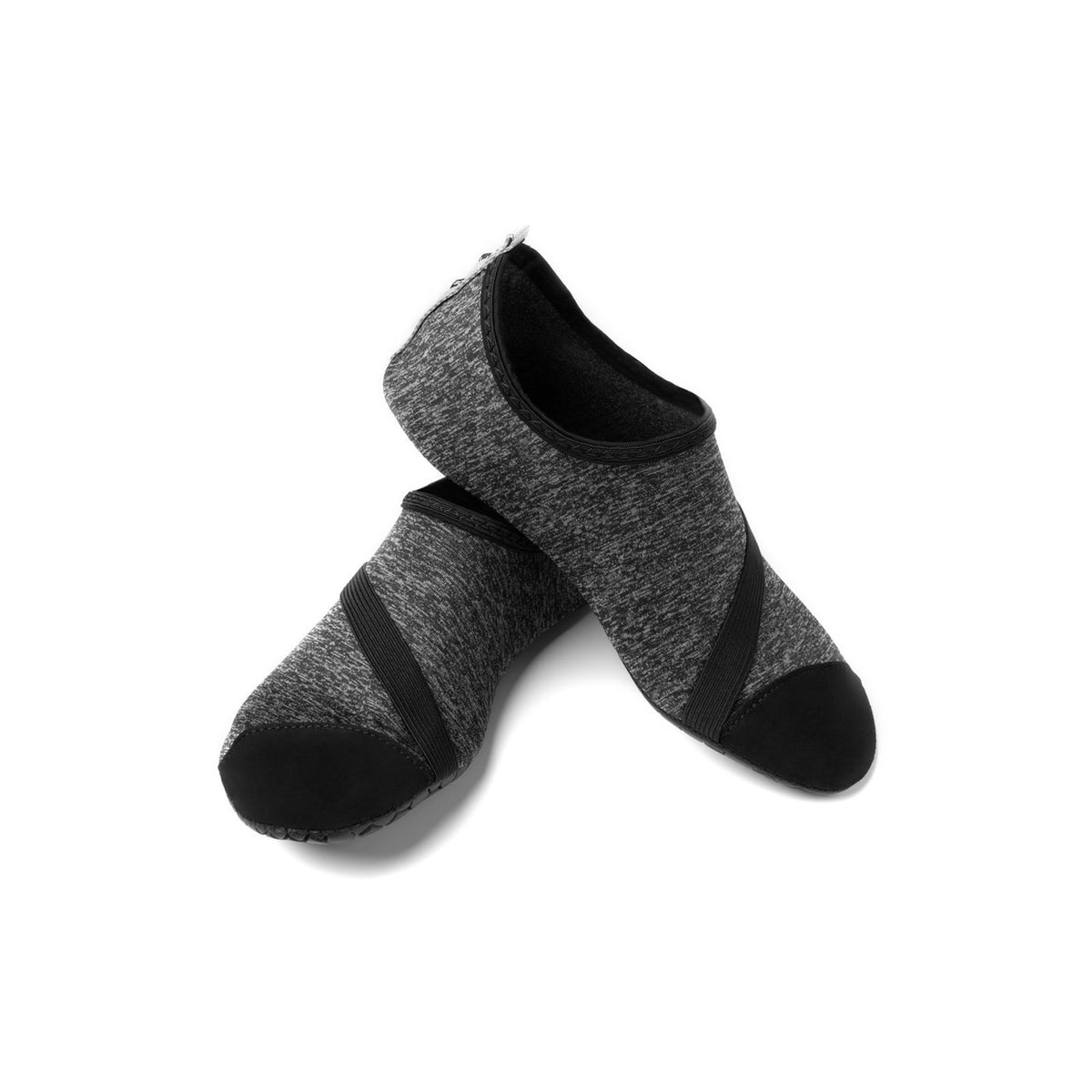 FitKicks Active Footwear Ladies Heathered Black