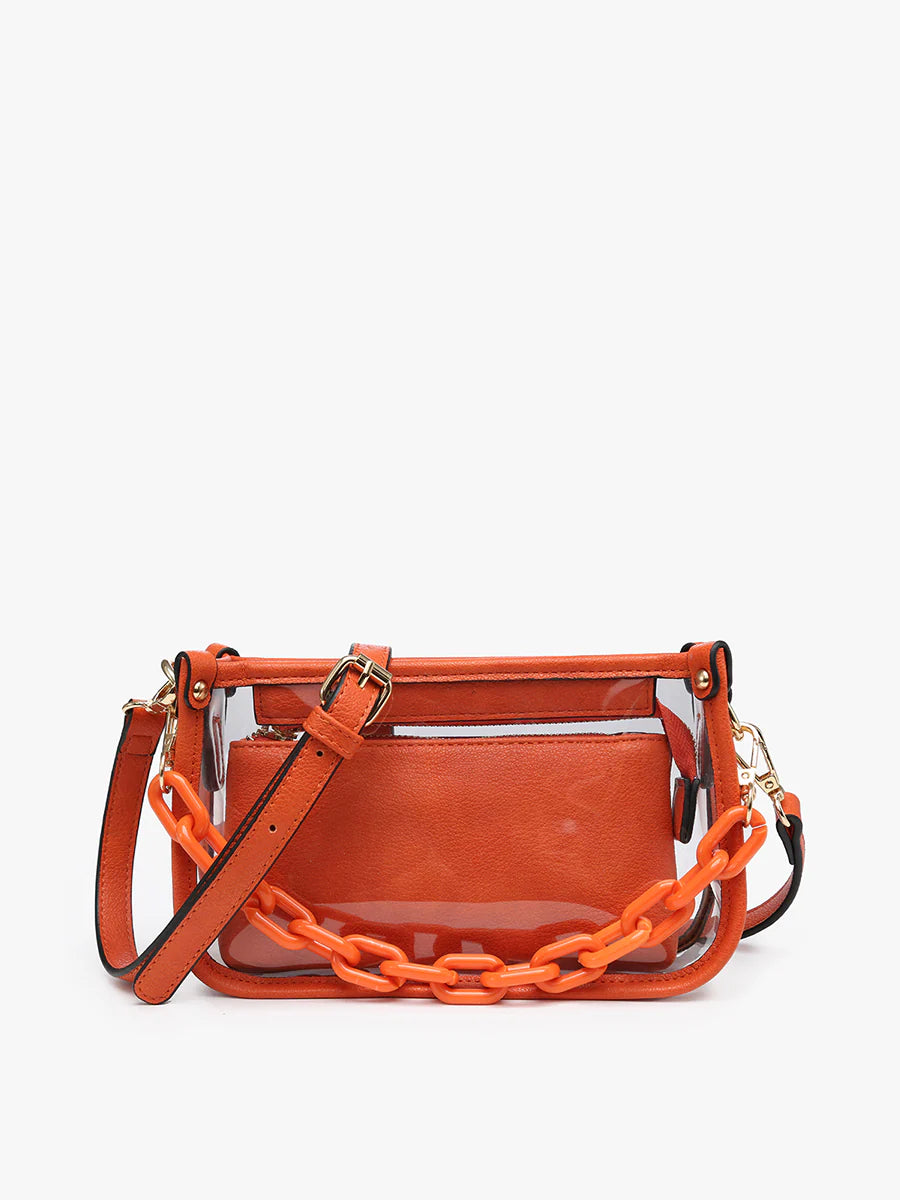 Jen & Co Jessica Clear Crossbody Chain Strap