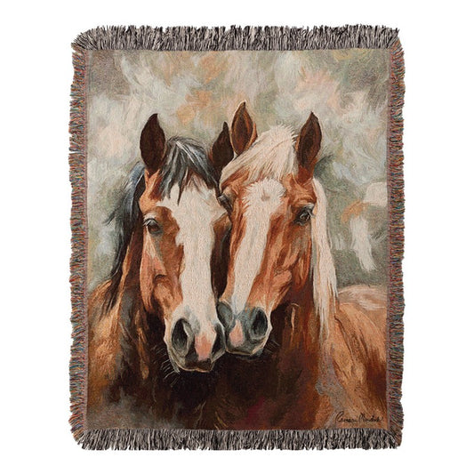 Manual Caballo Magnific white Nose Tapestry Throw