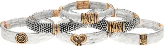 Rain Two Tone Bracelets