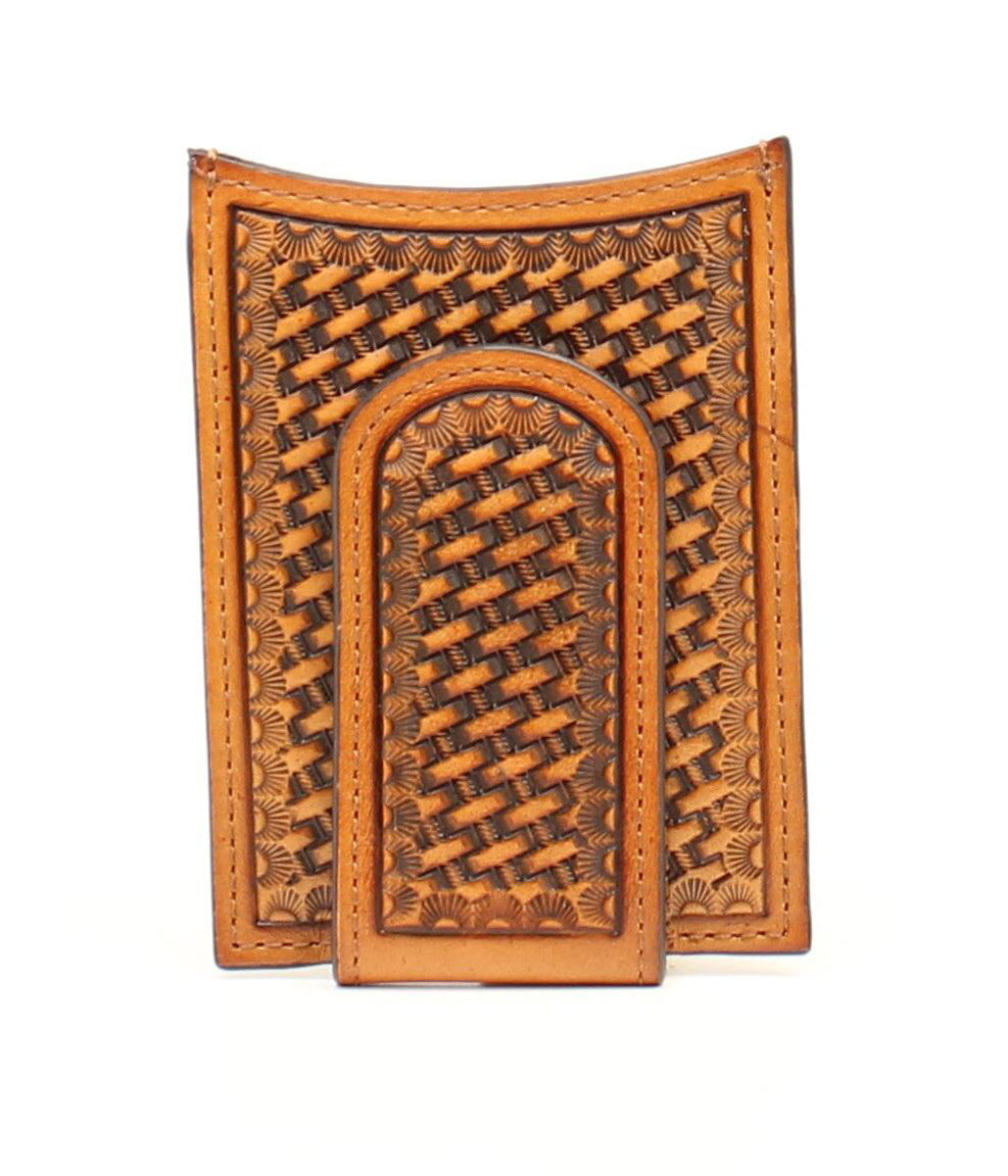 Nocona Basketweave Card Case/Money Clip