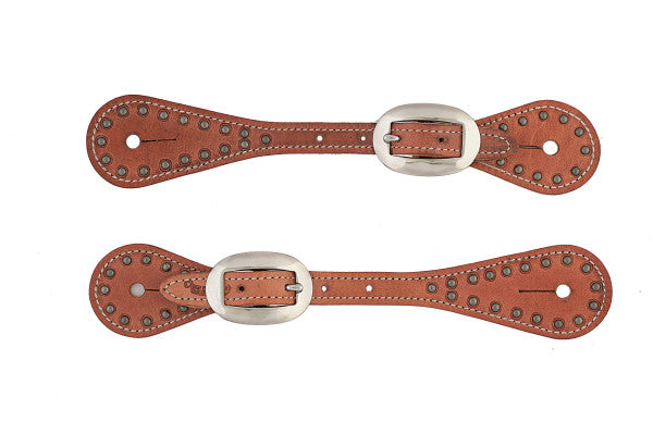 Weaver Youth Spotted Russet Spur Straps