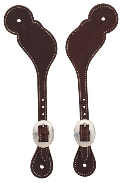 Weaver Regular Burgundy Latigo Leather Spur Straps