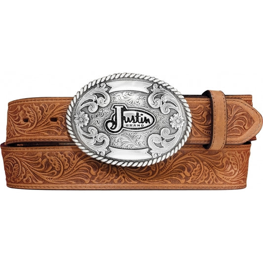 Justin Brown Scroll Belt with Buckle