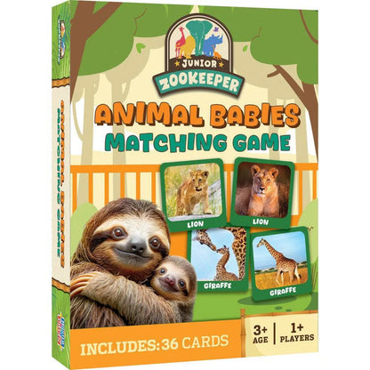Leanin Tree Jr Zoo Keeper Animal Babies Matching Game