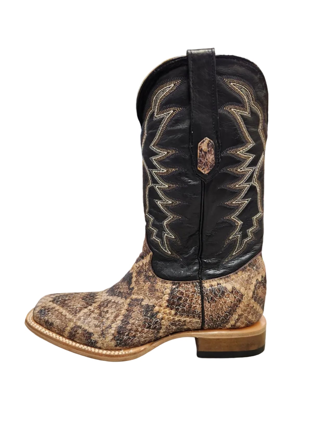 Cowtown Print Rattlesnake Square Toe