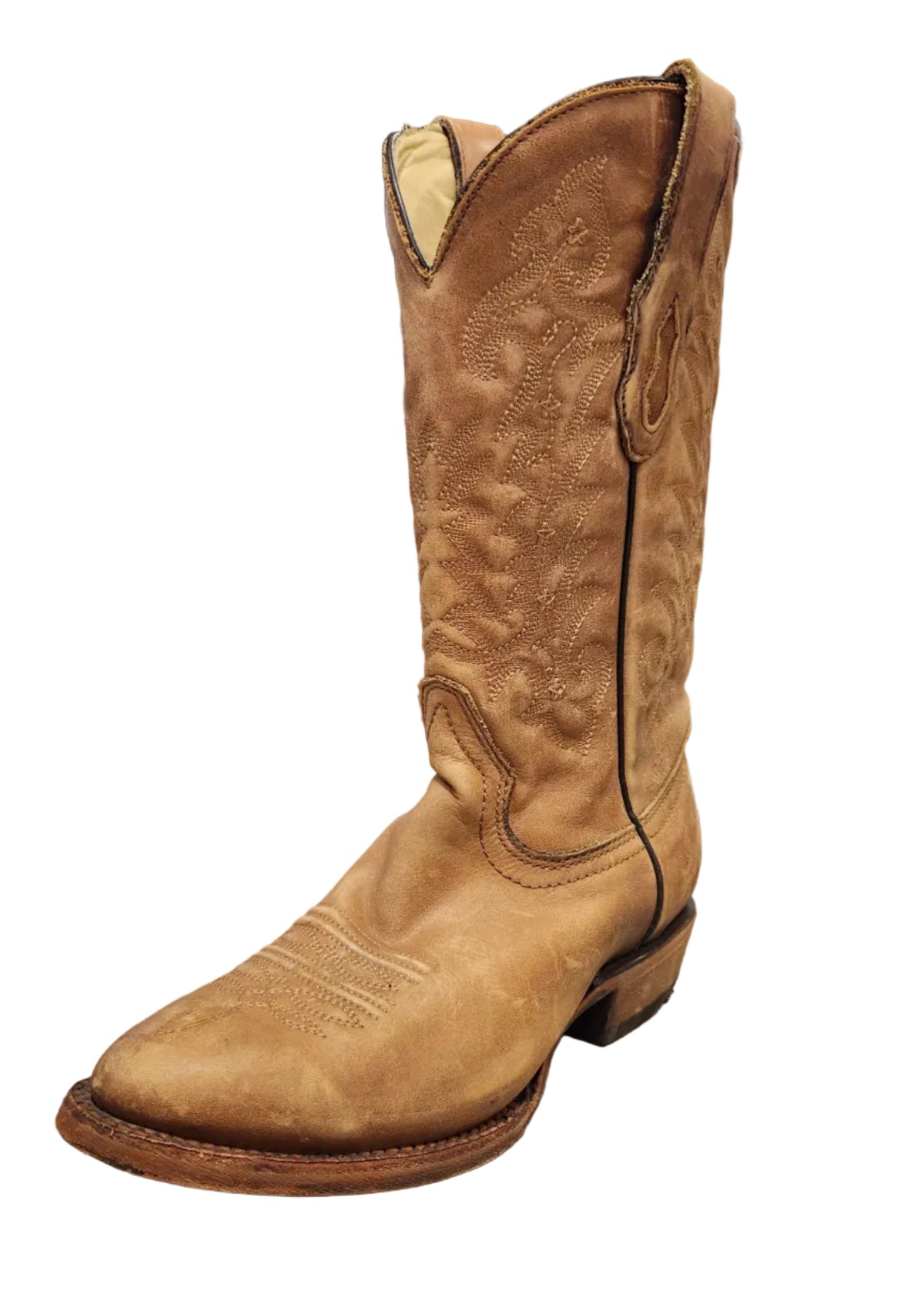 Corral Distressed Tan R Toe