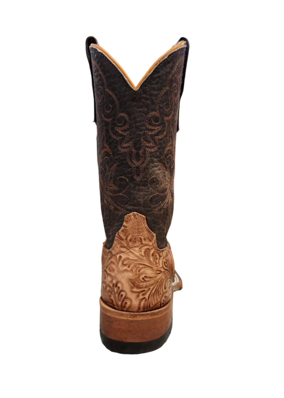 Anderson Bean 10" Western Tooled Rose/Black Bison