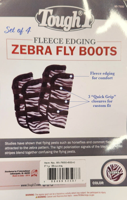 Tough 1 Zebra Print Fly Boots
