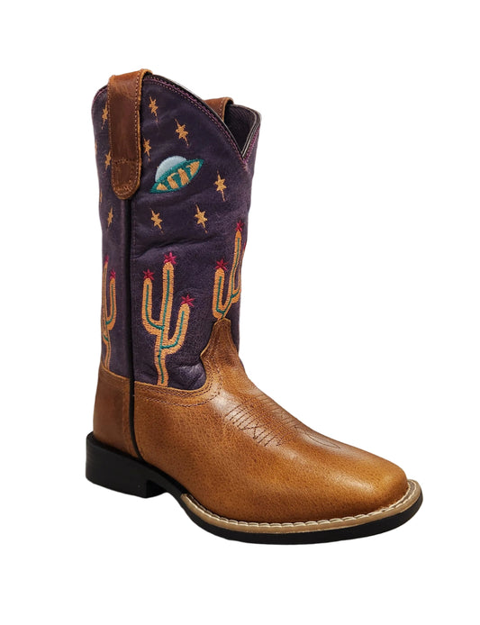Abilene Space Cowgirl Purple/Brown Boots