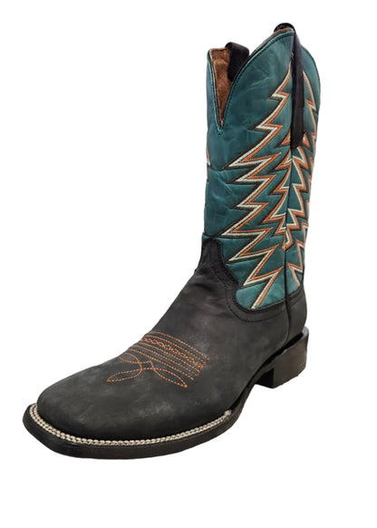 Circle G Black/Blue Square Toe