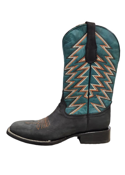 Circle G Black/Blue Square Toe