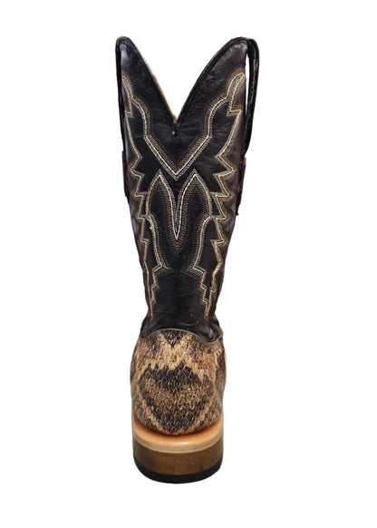 Cowtown Print Rattlesnake Square Toe