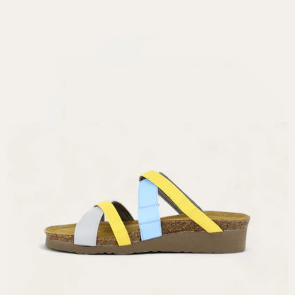 Naot Roxanna Yellow Gray Silver Stretch